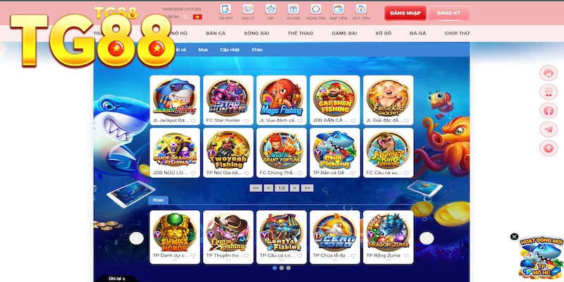 TG88 sở hữu nhiều game bắn cá hay